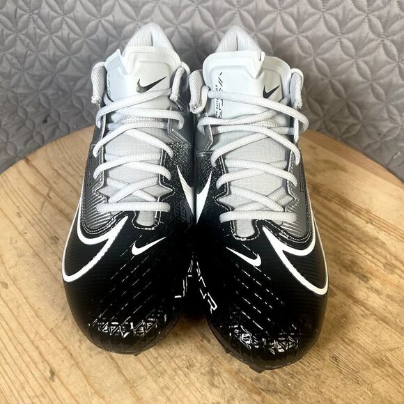 Nike Vapor Edge Elite 360 2 Cleats Men's 10 Football Silver Black Shoes NWOT - Picture 2 of 7